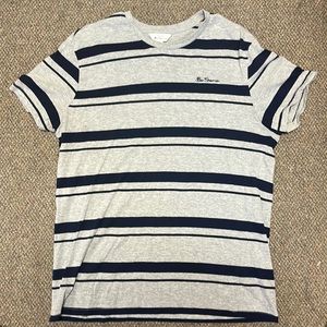 Ben Sherman dark blue/grey striped t shirt